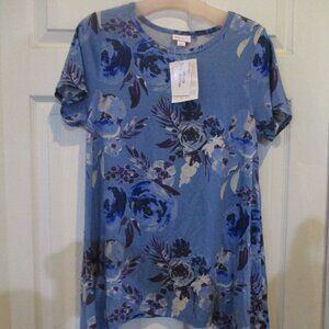 LuLaRoe NWT Melissa Blue Purple Floral Small